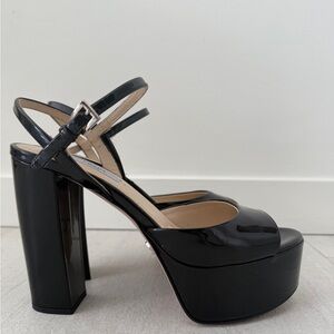 Prada Black High Platform Sandals size 37